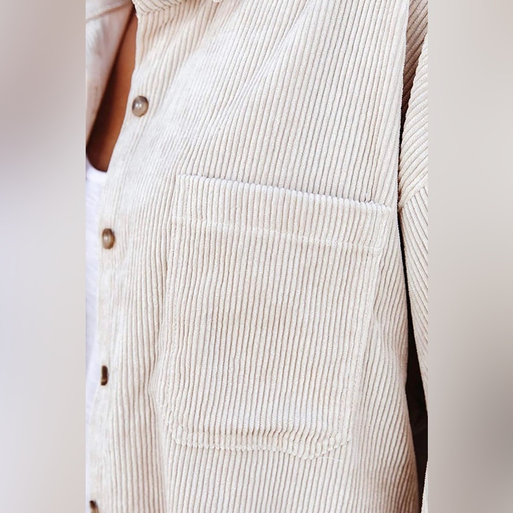 🍁Cream Corduroy Button Down🍁